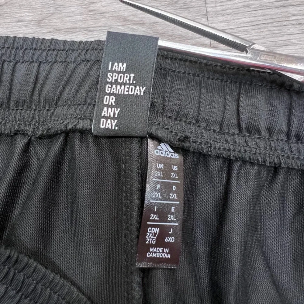 Adidas Mens Essentials French Terry Tapered Cuff Logo Pants Black 2XL GK8988